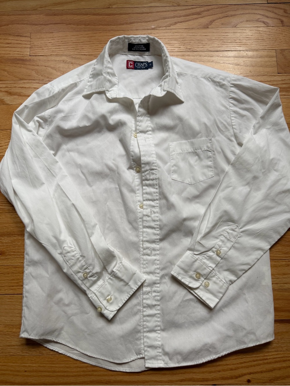 Chaps White Classic Button-Down Shirt